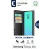 Cellularline Book Agenda - Galaxy S26 capa tipo livro com acabamento em pele sintética, fecho magnético, proteção RFID e função de suporte.