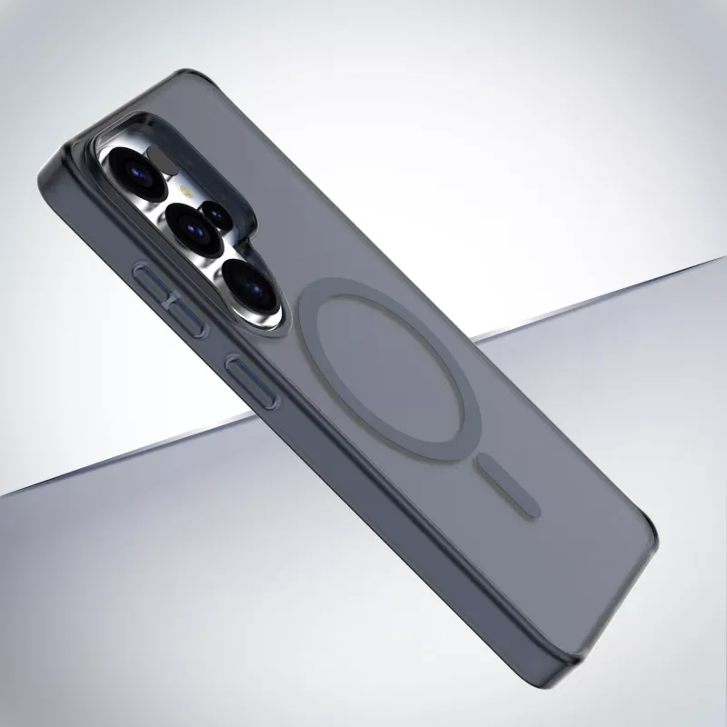 Cellularline FROSTY MAG - Galaxy S26 Ultra capa semitransparente com superfície mate e rebordos coloridos, compatível com o ecossistema Qi2 e acessórios magnéticos para Samsung.