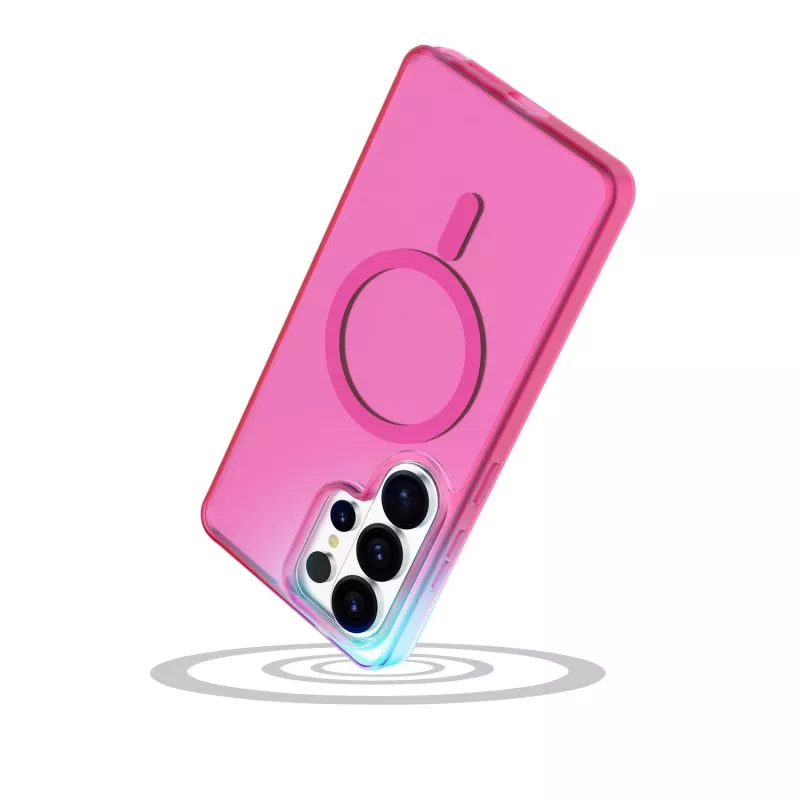 Cellularline FROSTY MAG - Galaxy S26 Ultra capa semitransparente com superfície mate e rebordos coloridos, compatível com o ecossistema Qi2 e acessórios magnéticos para Samsung.