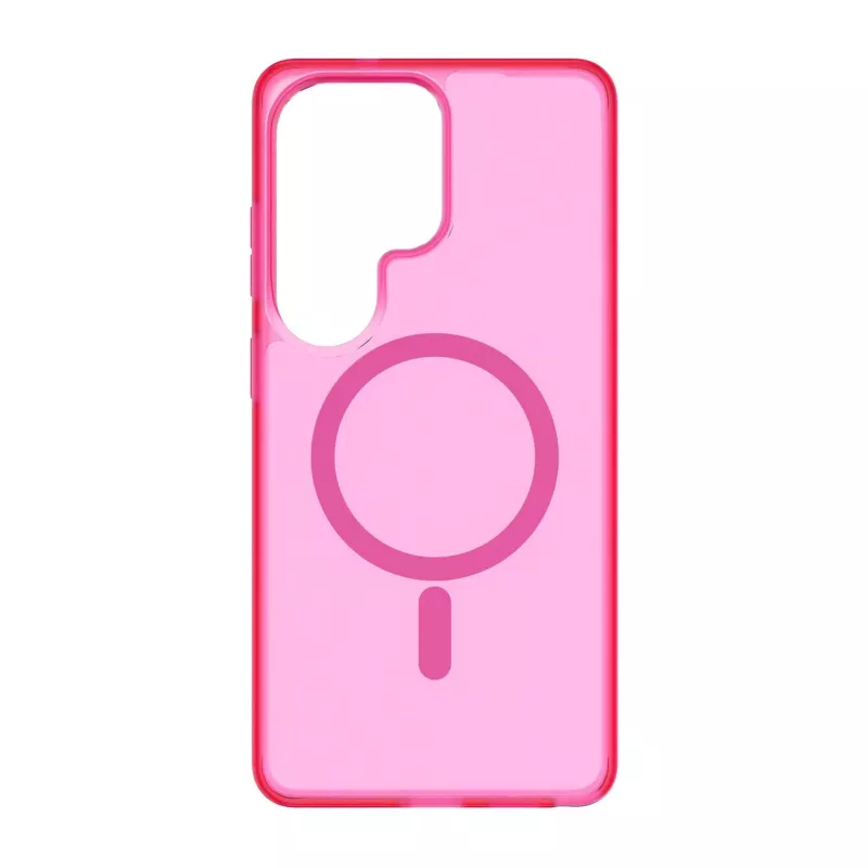 Cellularline FROSTY MAG - Galaxy S26 Ultra capa semitransparente com superfície mate e rebordos coloridos, compatível com o ecossistema Qi2 e acessórios magnéticos para Samsung.