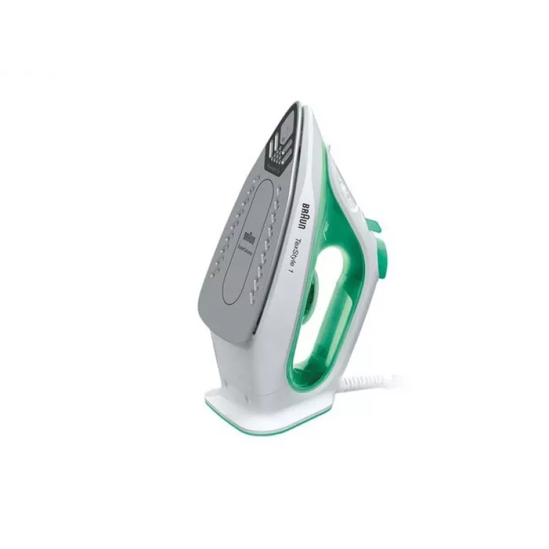 Braun TexStyle 1 SI 1040 GR ferro de engomar a vapor base de cerâmica 2000 W verde, branco