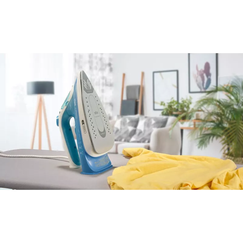 Braun FI 3144 BL ferro de engomar a vapor base de cerâmica 2400 W azul
