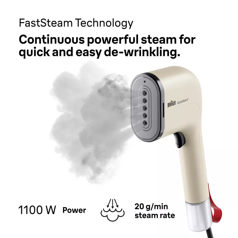 Braun GS 3012 limpa-vapor portátil 0,07 L 1100 W bege