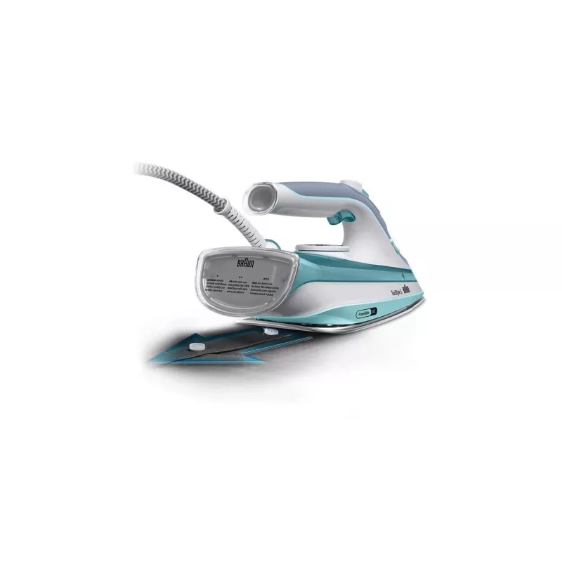 Braun TexStyle 3 SI 5017 GR ferro de engomar a vapor base de cerâmica 2700 W cinzento, turquesa, branco
