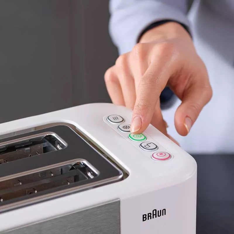 Braun GRILLE-PAIN HT5015WH 13 2 fatias 1000 W cinzento, branco