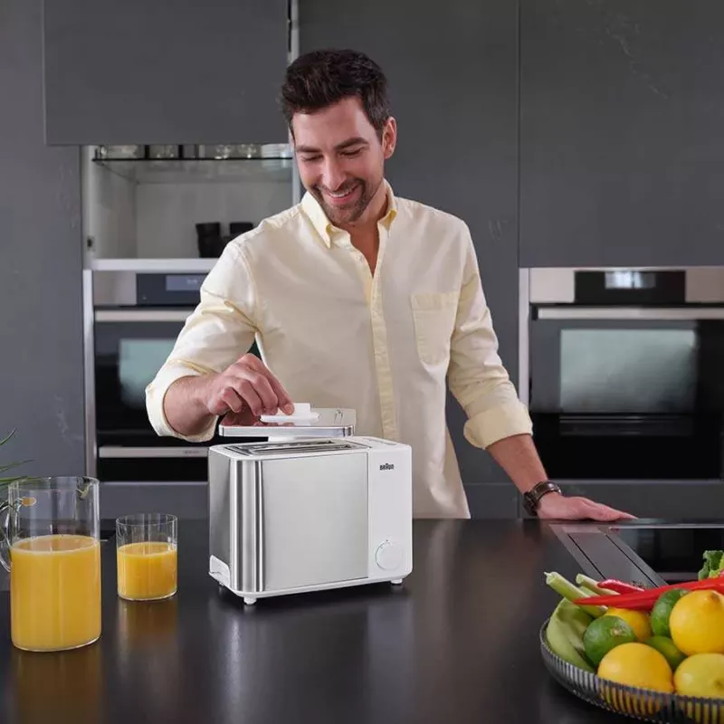 Braun GRILLE-PAIN HT5015WH 13 2 fatias 1000 W cinzento, branco