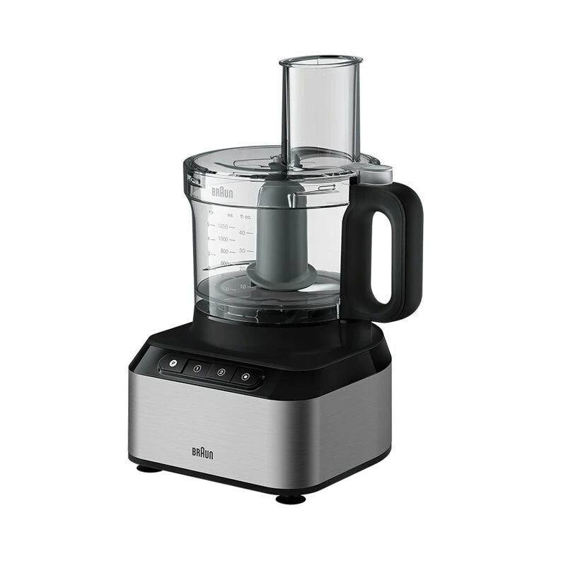Braun FP 3233 SI Robot de cozinha 800 W 2,1 L preto, aço inoxidável