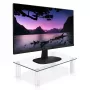 Techly Suporte de vidro para monitor/portátil, autónomo, 20 kg, 33 cm (13 polegadas), 81,3 cm (32 polegadas), altura ajustável, transparente
