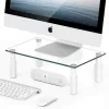 Techly Suporte de vidro para monitor/portátil, autónomo, 20 kg, 33 cm (13 polegadas), 81,3 cm (32 polegadas), altura ajustável, transparente