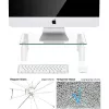 Techly Suporte de vidro para monitor/portátil, autónomo, 20 kg, 33 cm (13 polegadas), 81,3 cm (32 polegadas), altura ajustável, transparente