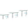 Techly Suporte de vidro para monitor/portátil, autónomo, 20 kg, 33 cm (13 polegadas), 81,3 cm (32 polegadas), altura ajustável, transparente