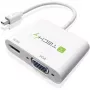 Techly Adaptador Mini DisplayPort para HDMI/VGA, 0,15 m, Mini DisplayPort, HDMI + VGA (D-Sub), ficha, conector fêmea, 1920 x 1200 píxeis