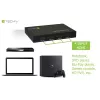 Techly HDMI 4x1 Multiviewer com comutador sem interrupções, HDMI, metal, preto, 60 Hz, 1080p, 2,25 Gbit/s