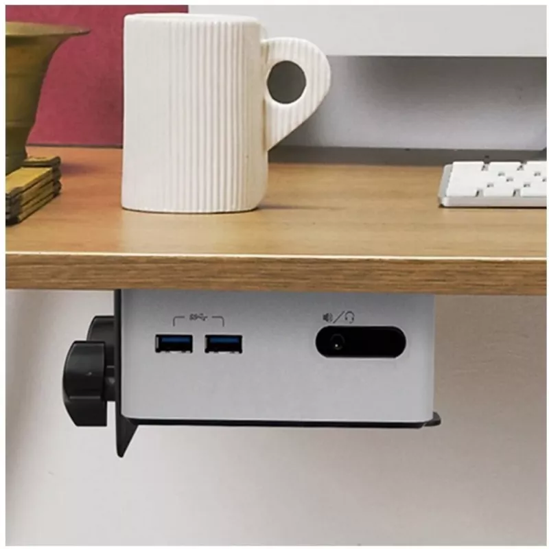 Techly Suporte de CPU ajustável sob a secretária, 5 kg, 75 x 75 mm, 100 x 100 mm, preto
