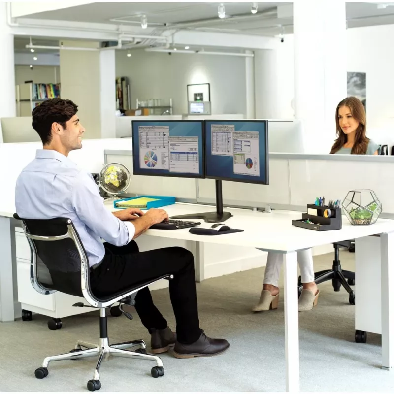 Suporte de monitor Techly ICA-LCD 2524 81,3 cm (32 polegadas) de secretária preto