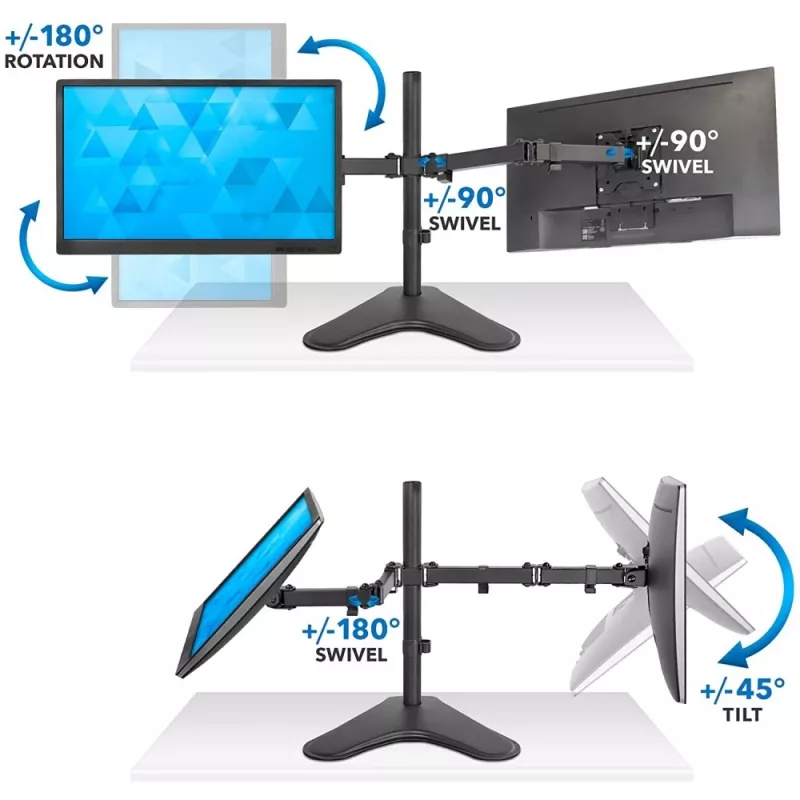 Suporte de monitor Techly ICA-LCD 2524 81,3 cm (32 polegadas) de secretária preto