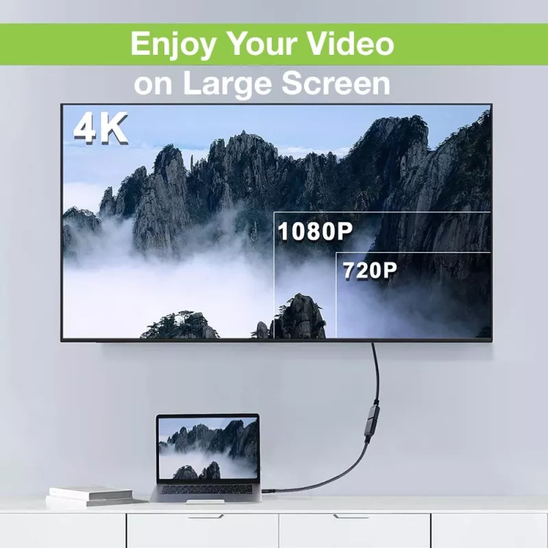 Cabo de extensão HDMI High Speed com Ethernet Techly 4K 60 Hz M/F 1,0 m