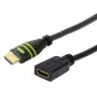 Cabo de extensão HDMI High Speed com Ethernet Techly 4K 60 Hz M/F 1,8 m