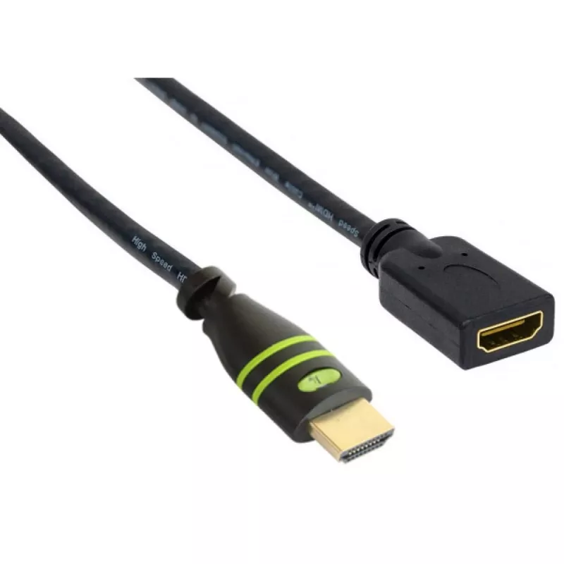 Cabo de extensão HDMI High Speed com Ethernet Techly 4K 60 Hz M/F 1,8 m