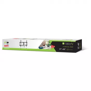 Suporte de parede fixo Techly para TV LED LCD 37-80 polegadas, 94 cm (37 polegadas), 2,03 m (80 polegadas), 70 kg, 200 x 200 mm, 600 x 400 mm, preto