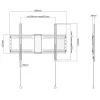 Suporte de parede fixo Techly para TV LED LCD 37-80 polegadas, 94 cm (37 polegadas), 2,03 m (80 polegadas), 70 kg, 200 x 200 mm, 600 x 400 mm, preto