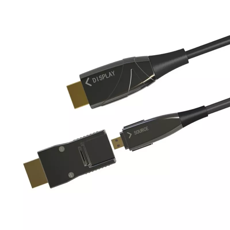 Cabo de fibra ótica AOC HDMI A/A Micro HDMI Techly 4K 10 m, 10 m, HDMI Type-A (Standard), HDMI Type-D (Micro), 3D, 18 Gbit/s, preto