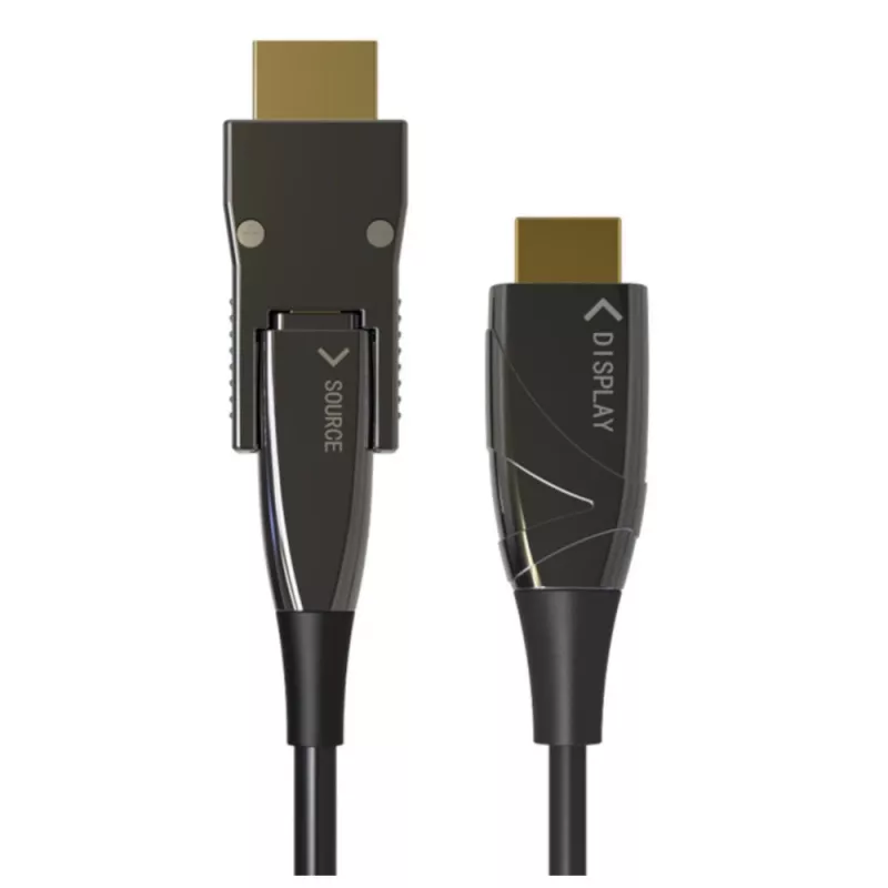 Cabo de fibra ótica AOC HDMI A/A Micro HDMI Techly 4K 20 m, 20 m, HDMI Type-A (Standard), HDMI Type-D (Micro), 3D, 18 Gbit/s, preto