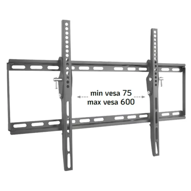 Suporte de parede fixo Techly TV LED LCD 40-65 polegadas, 165,1 cm (65 polegadas), 200 x 200 mm, 600 x 400 mm, -12 – 0°, metal, preto