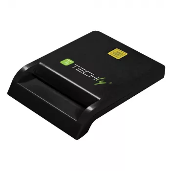 Leitor/gravador de cartão inteligente compacto Techly USB-C™ branco, USB 2.0, 1,5 m, preto, 102 g