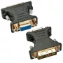 Adaptador de vídeo analógico Techly ficha DVI/conector fêmea VGA preto, DVI-A, VGA, preto