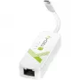Techly Adaptador de USB 3.1 Type-C para RJ45 Gigabit Ethernet, branco