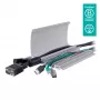 Passa-cabos Dataflex Addit 60 cm – reto 402, passa-cabos, prateado, alumínio, 500 kg, 2 cm, 145 mm