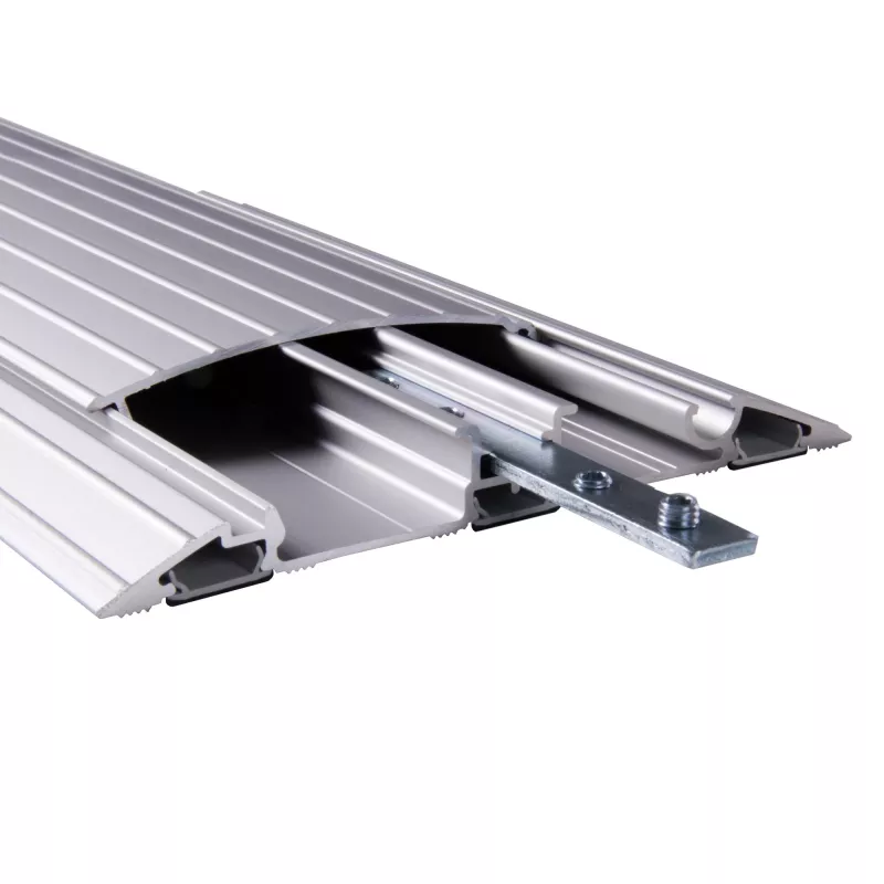 Passa-cabos Dataflex Addit 150 cm - reto 422, passa-cabos, prateado, alumínio, 500 kg, 2 cm, 145 mm