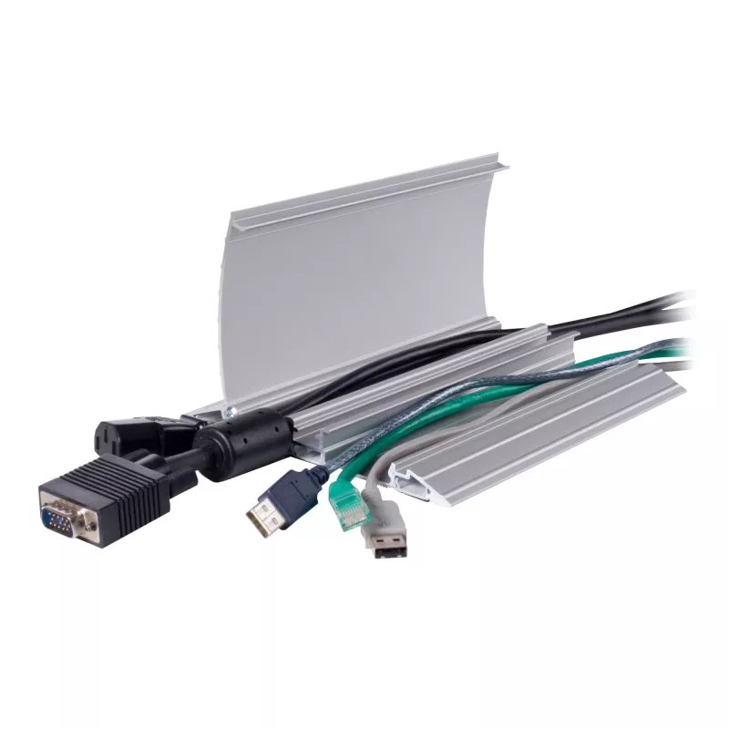 Passa-cabos Dataflex Addit 118 cm - reto 452, prateado, alumínio, 500 kg, 2 cm, 145 mm, 180 mm