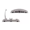 Passa-cabos Dataflex Addit 118 cm - reto 452, prateado, alumínio, 500 kg, 2 cm, 145 mm, 180 mm