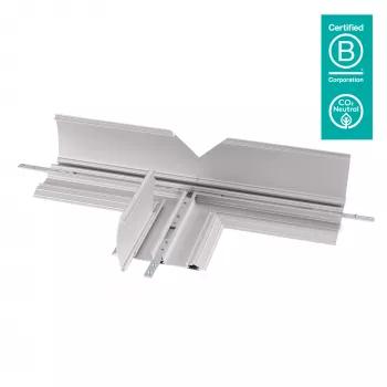 Proteção de cabos Dataflex Addit - ligação em T 462, proteção de cabos, prateado, alumínio, 500 kg, 2 cm, 260 mm