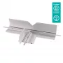 Proteção de cabos Dataflex Addit - ligação em T 462, proteção de cabos, prateado, alumínio, 500 kg, 2 cm, 260 mm