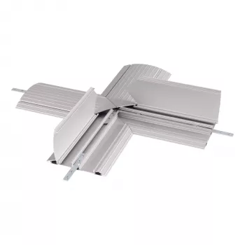 Proteção de cabos Dataflex Addit - ligação em cruz 472, proteção de cabos, prateado, alumínio, 500 kg, 2 cm, 260 mm