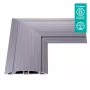 Passa-cabos Dataflex Addit - ligação de canto 482, prateado, alumínio, 500 kg, 2 cm, 203 mm, 305 mm