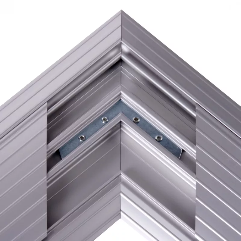 Passa-cabos Dataflex Addit - ligação de canto 482, prateado, alumínio, 500 kg, 2 cm, 203 mm, 305 mm