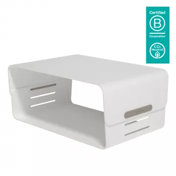 Elevador de monitor Dataflex Addit Bento® - ajustável 120, autónomo, 20 kg, altura ajustável, cinzento, branco