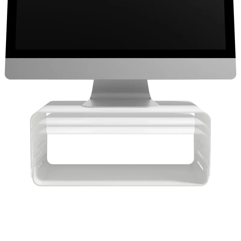 Elevador de monitor Dataflex Addit Bento® - ajustável 120, autónomo, 20 kg, altura ajustável, cinzento, branco