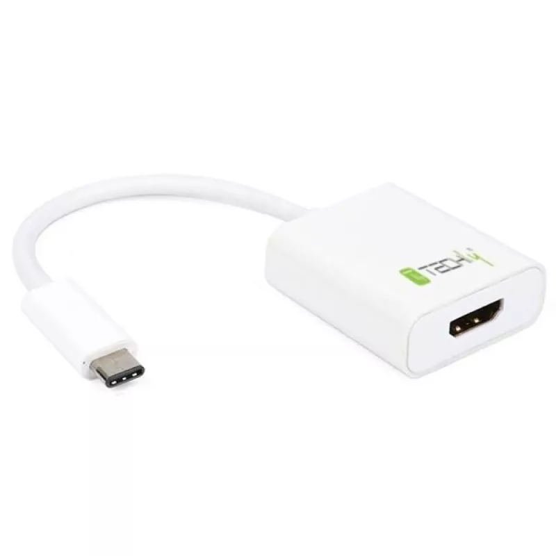 Cabo conversor adaptador Techly USB 3.1 Type-C para HDMI 1.4, 3.2 Gen 2 (3.1 Gen 2), USB Type-C, saída HDMI