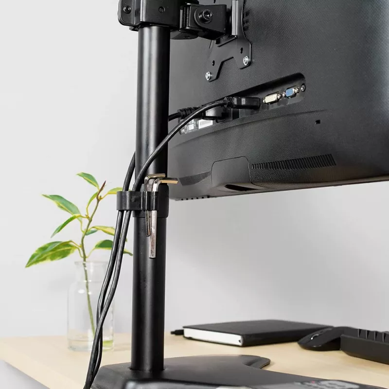 Suporte de monitor Techly ICA-LCD 2500 68,6 cm (27 polegadas) secretária preto