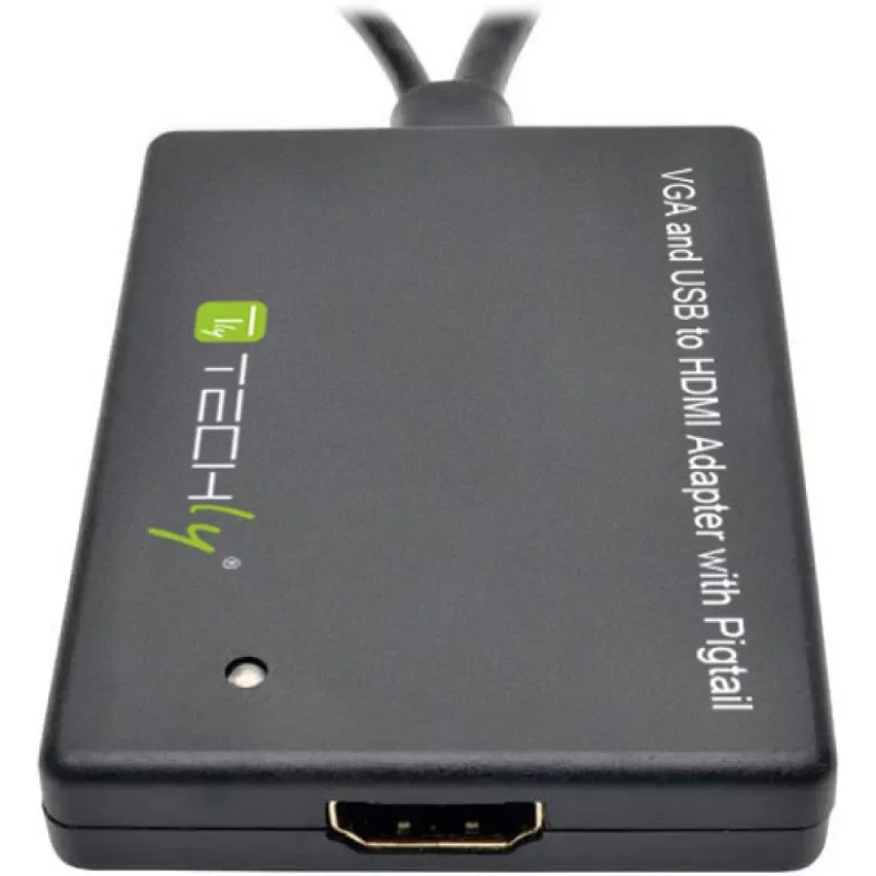 Conversor de cabo Techly SVGA e áudio para HDMI IDATA HDMI-VGA3