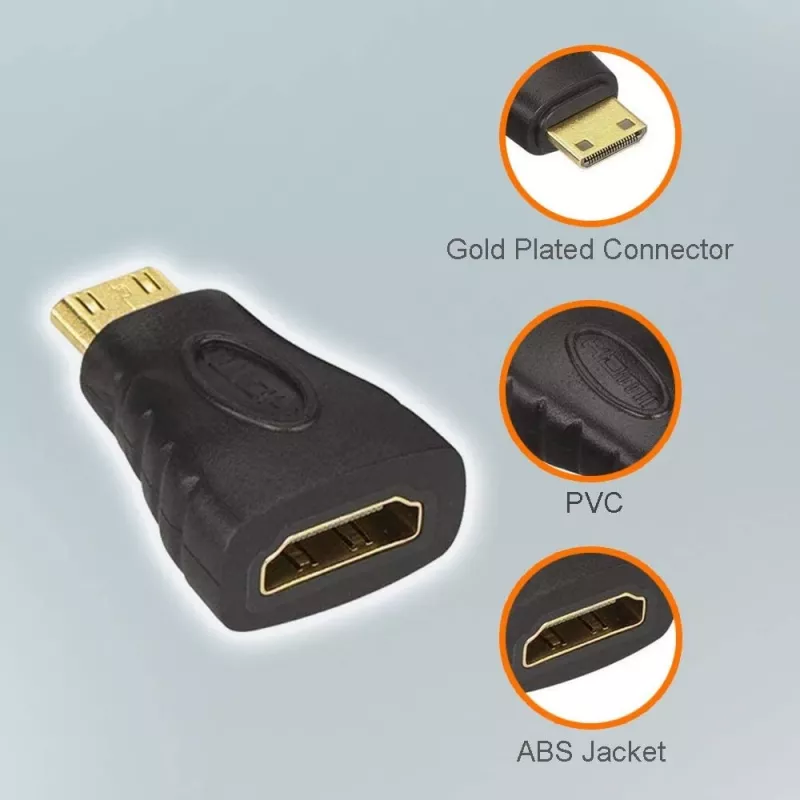 Adaptador Techly HDMI para Mini HDMI Type-C fêmea/macho IADAP HDMI-MC, Mini HDMI, HDMI, preto
