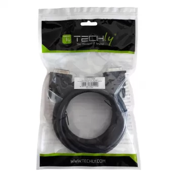 Cabo de monitor Techly DVI analógico digital M/M Dual Link 1,8 m (DVI-I) ICOC DVI-8900