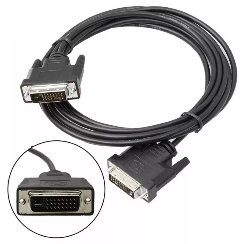 Cabo de monitor Techly DVI analógico digital M/M Dual Link 1,8 m (DVI-I) ICOC DVI-8900