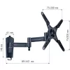Suporte de parede inclinável Techly 13-37 LED TV LCD 3 articulações preto ICA-LCD 2102
