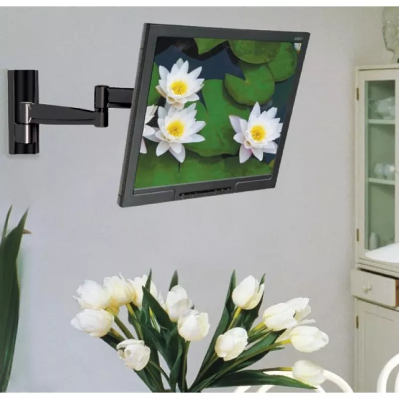 Suporte de parede inclinável Techly 13-37 LED TV LCD 3 articulações preto ICA-LCD 2102